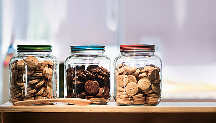 Counting cookies in jars
