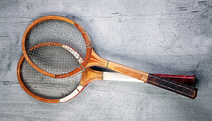 Two racquets for lesson